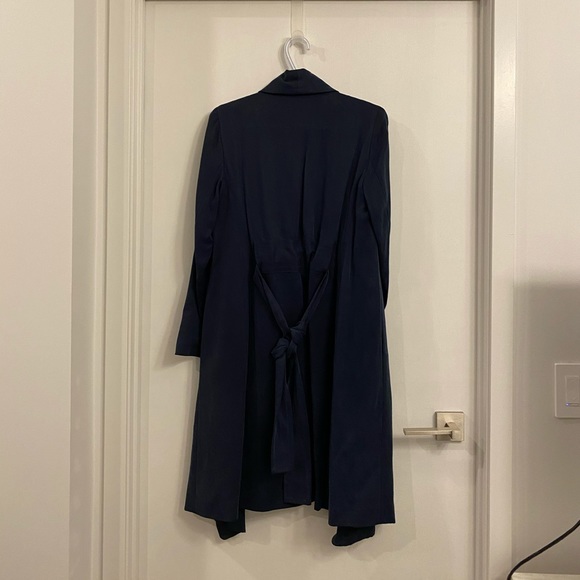 Club Monaco Soft Trench - XS - Navy - Picture 3 of 5
